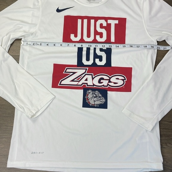Nike Dri Fit Men’s Gonzaga University Bulldogs Long Sleeve Shirt, size Medium - Picture 4 of 8
